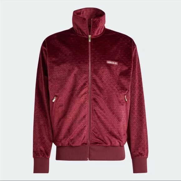 Adidas Originals Monogram Plush Velour Track Jacket - Picture 2 of 7